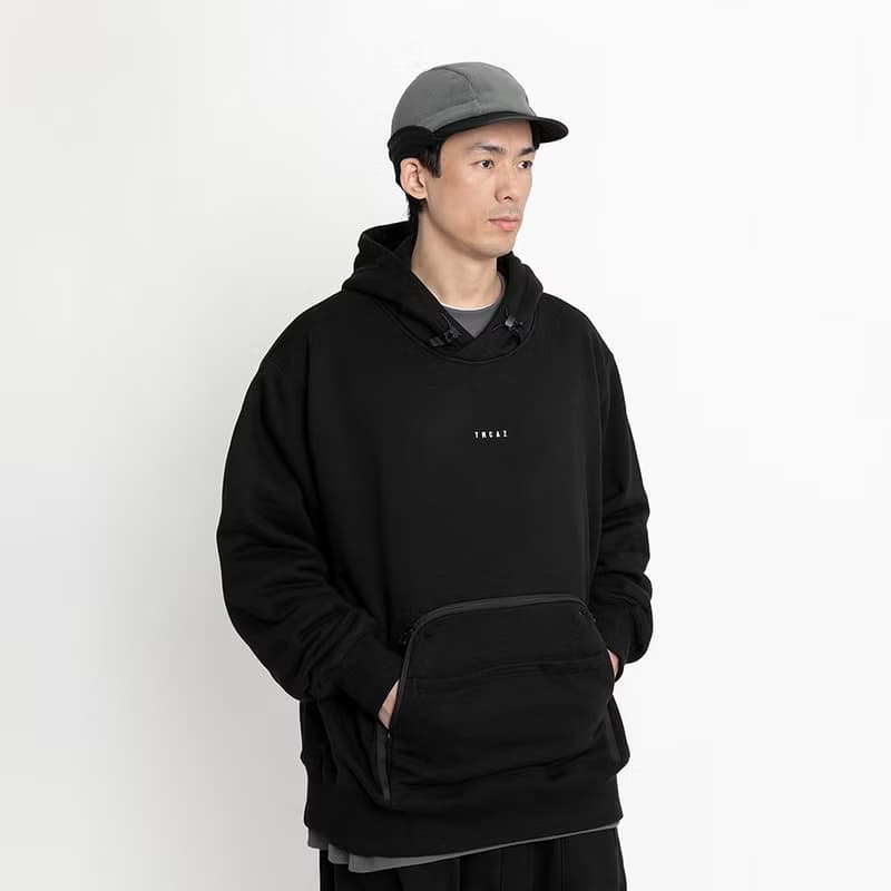 Tool Bag Hoodie工具袋針織連帽衛衣大學T 黑色/月桂色 多口袋