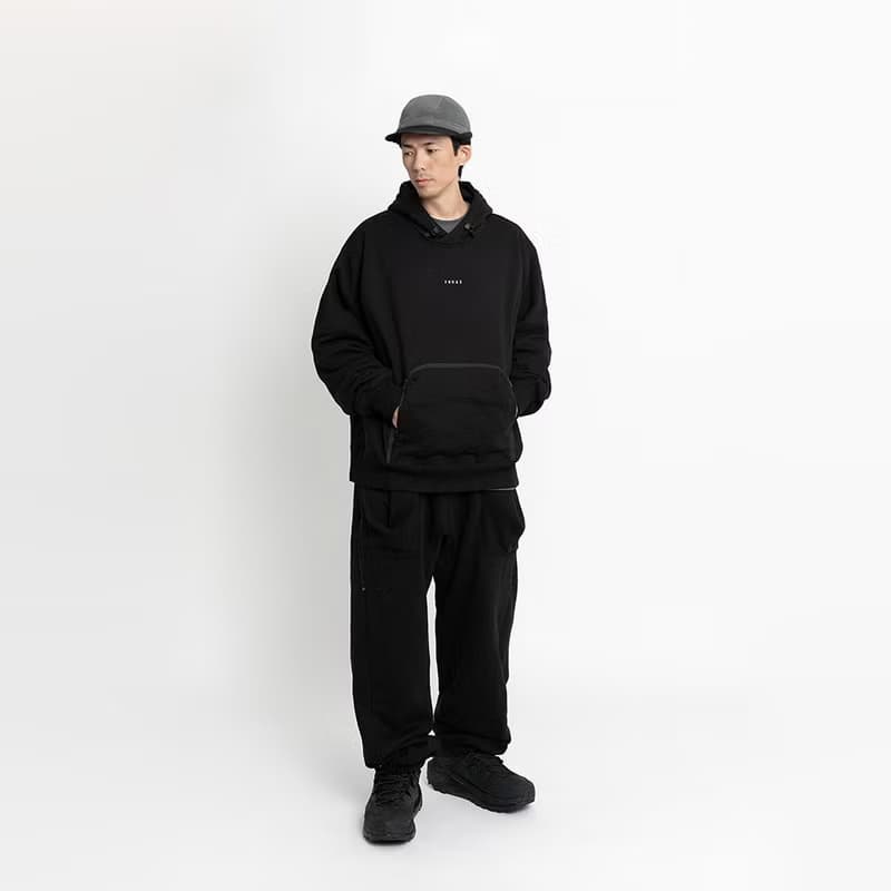 Tool Bag Hoodie工具袋針織連帽衛衣大學T 黑色/月桂色 多口袋