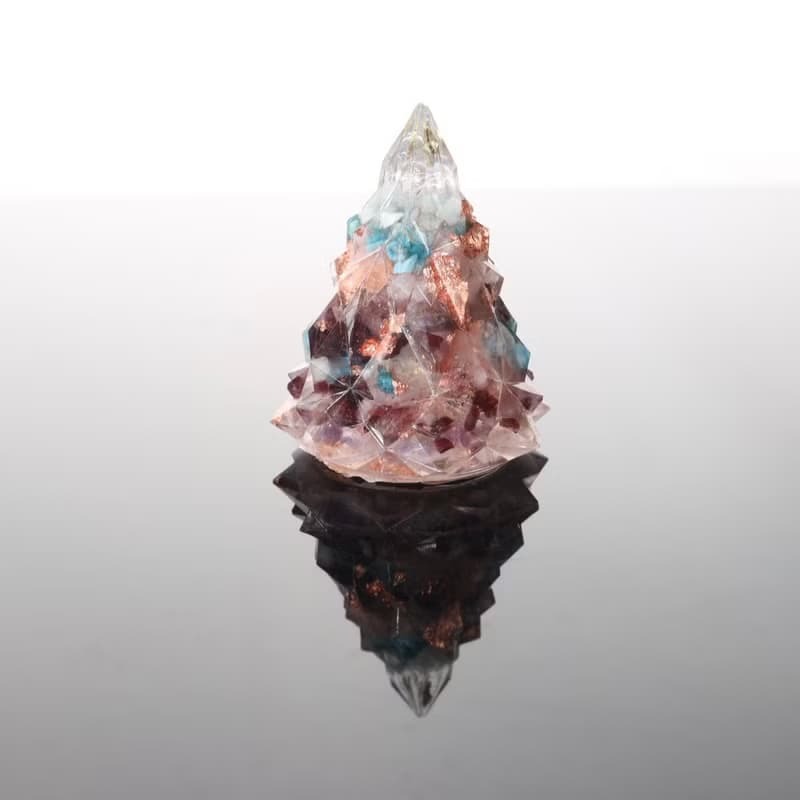 【情人節禮物】粉色玫瑰金箔愛戀聖誕樹-奧剛能量樹/寶石樹交換禮
