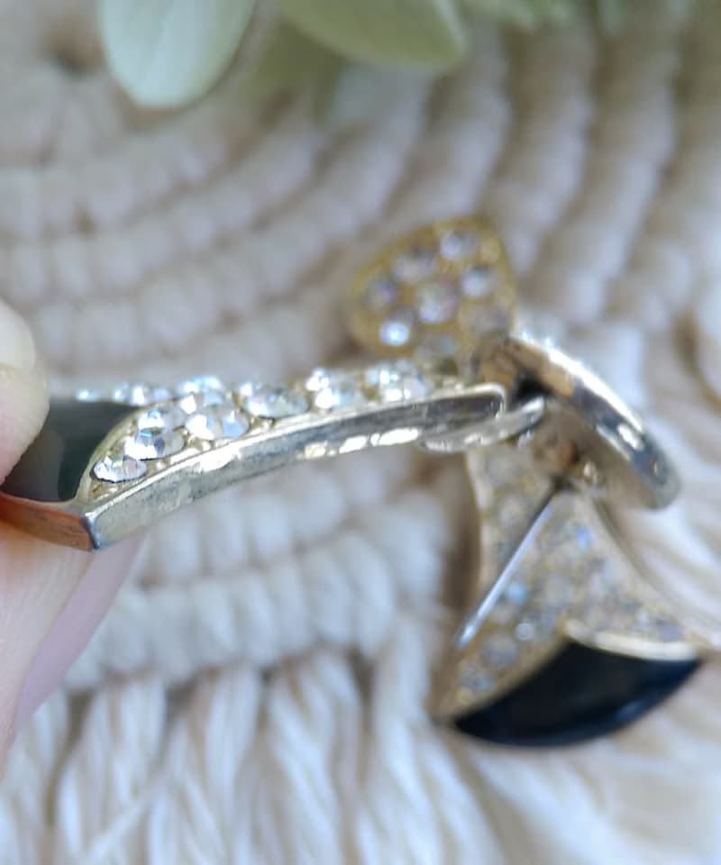 Vintage Jewelry 西洋古董飾品 白鑽 經典 小奢華  針式耳環