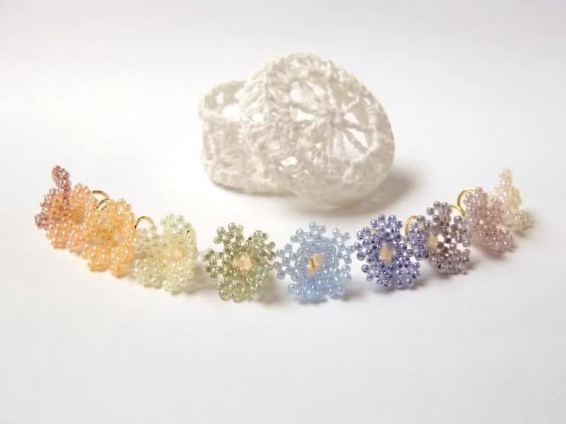 妖精の帽子 ドライフラワーカラー 10色セット　上品 洗練 繊細 レース 花 秋 カラフル シック グレイッシュカラー 花束 くす玉 薬玉 桜草 プリムラ 春