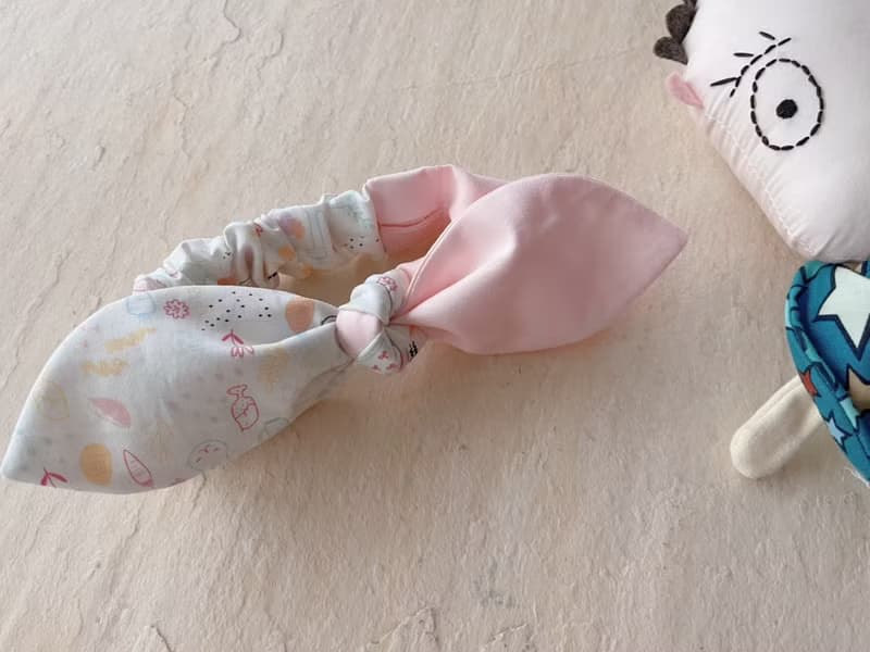 歡樂兔兒園。純棉綁帶式蝴蝶結寶寶髮帶