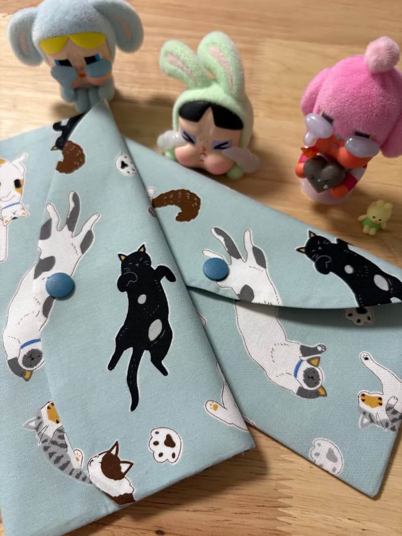 文青風優質萬用存摺袋 萌寵渡假中  魅力藍  美好夏季 禮物 收納