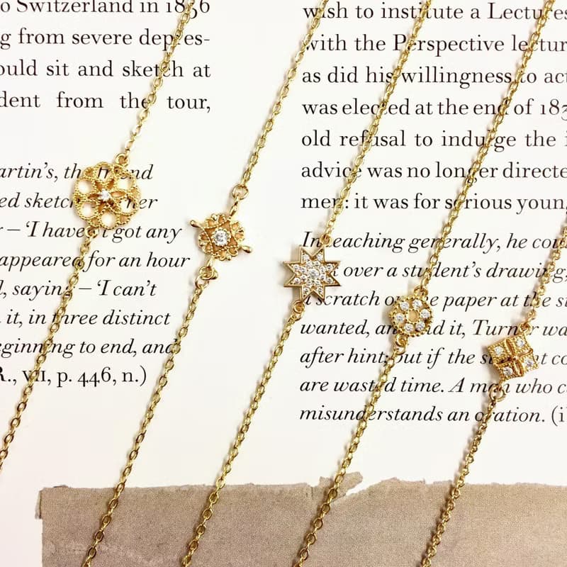 訂製款 14KGF 14K包金碎鑽細手鍊