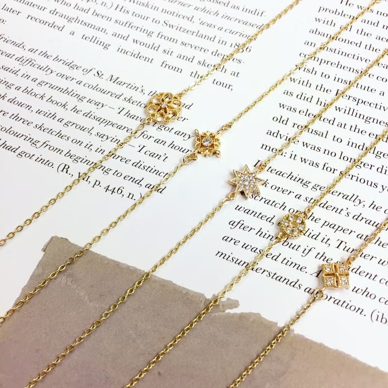 訂製款 14KGF 14K包金碎鑽細手鍊