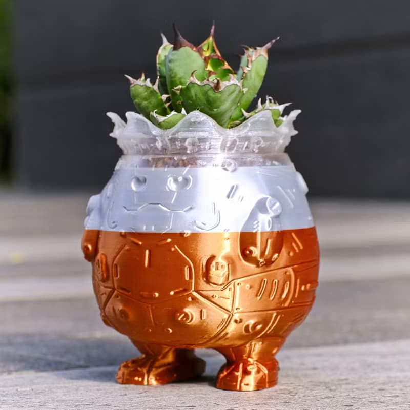 【肥蛋國王】植物盆器 3d列印盆器 原創設計 塊根盆 多肉盆 膠盆
