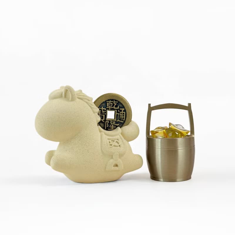 【快速出貨】環保水泥 馬年擺飾 | 馬上有錢 開運禮盒 聖誕禮盒