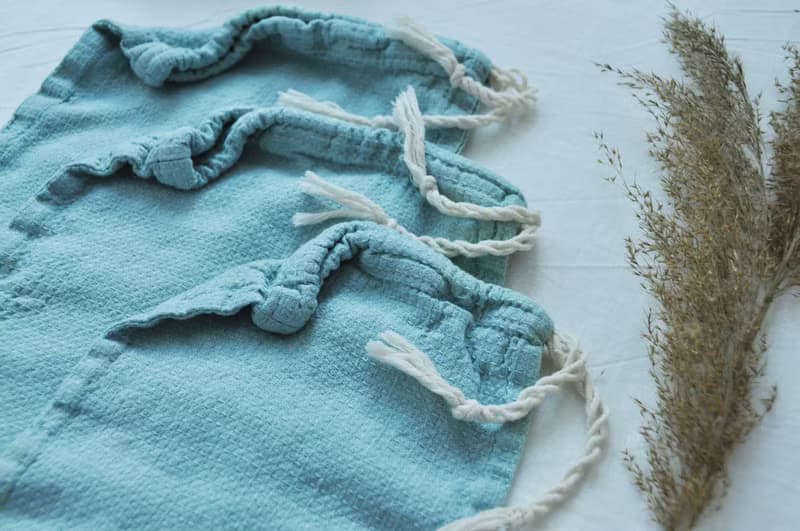 Zero waste waffle linen bag / Bags set / Reusable washable eco food storage
