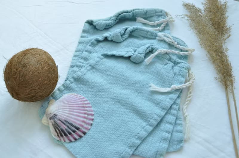 Zero waste waffle linen bag / Bags set / Reusable washable eco food storage