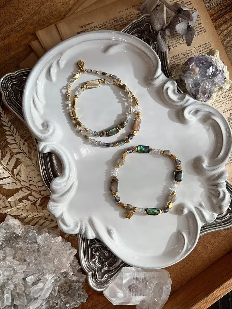 -432 Hz-天然水晶手鏈/黃銅手鍊