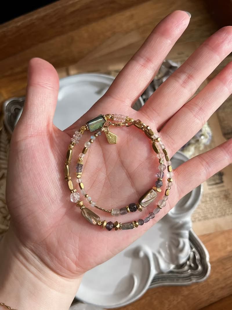 -432 Hz-天然水晶手鏈/黃銅手鍊