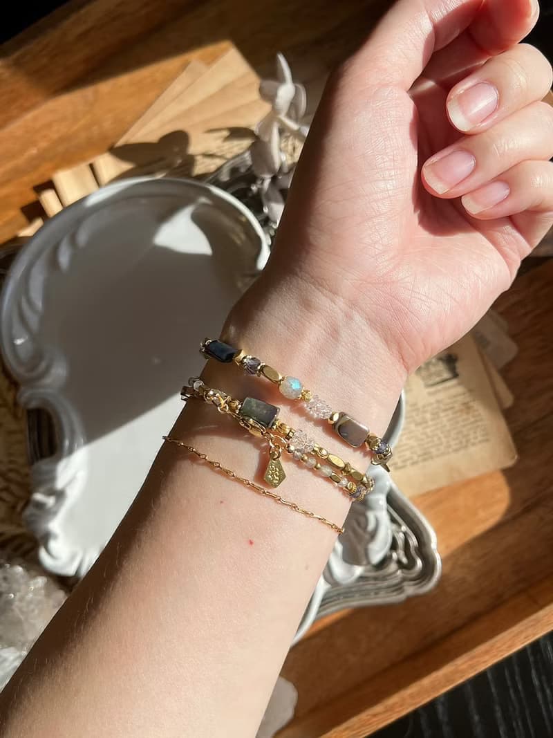 -432 Hz-天然水晶手鏈/黃銅手鍊