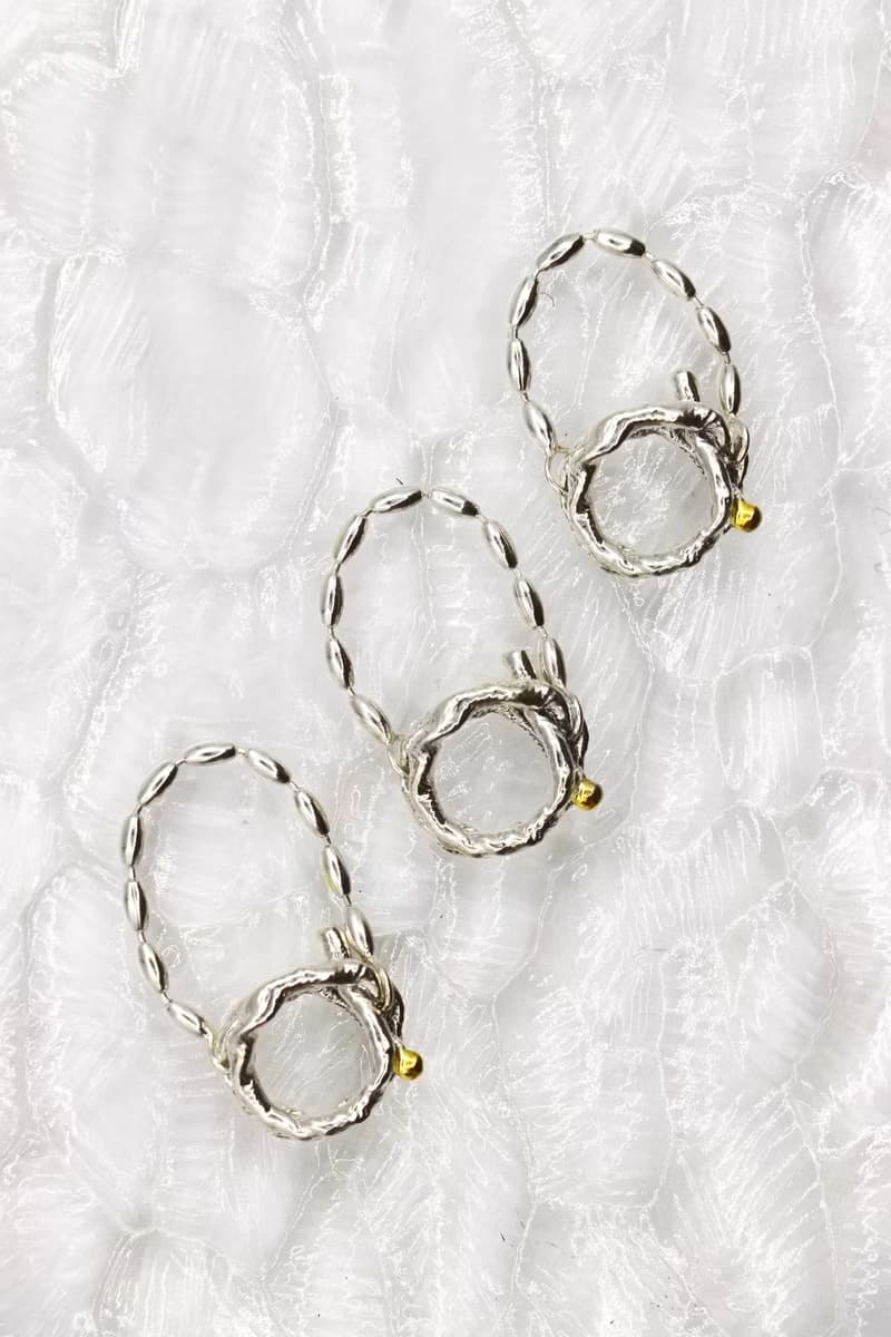 class a 橄欖珠珠 純銀鍊戒 rings