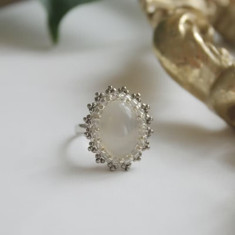 維多利亞系列 戒指 白瑪瑙 編織戒指 禮物