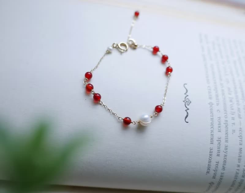 │14kgf輕珠寶│天然寶石珍珠手鍊一