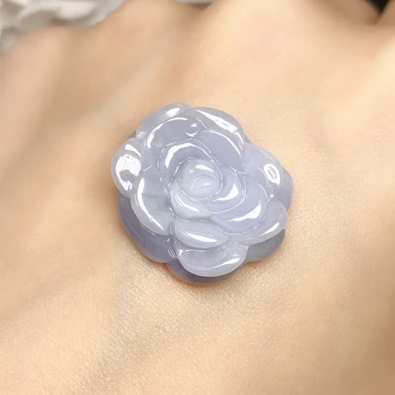 紫羅蘭翡翠牡丹花 | 天然緬甸A貨翡翠 | 送禮