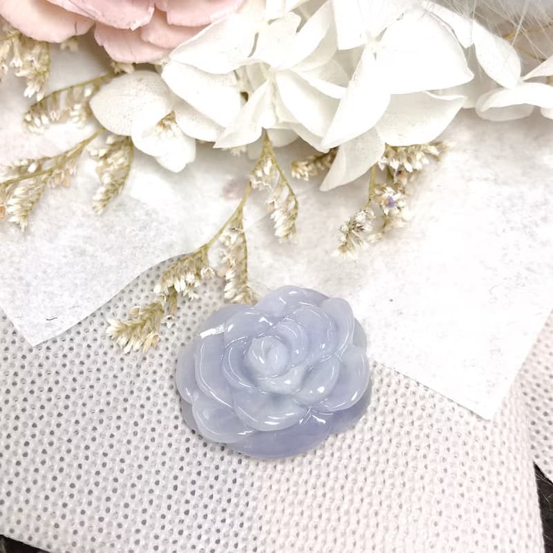 紫羅蘭翡翠牡丹花 | 天然緬甸A貨翡翠 | 送禮