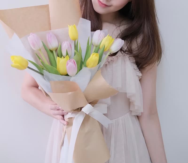 2025情人節 鬱金香 韓式花束  生日花束 女友禮物