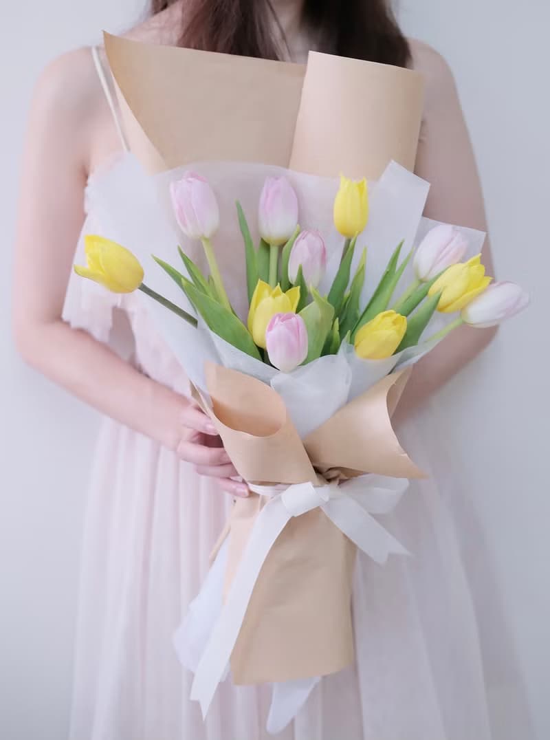 2025情人節 鬱金香 韓式花束  生日花束 女友禮物