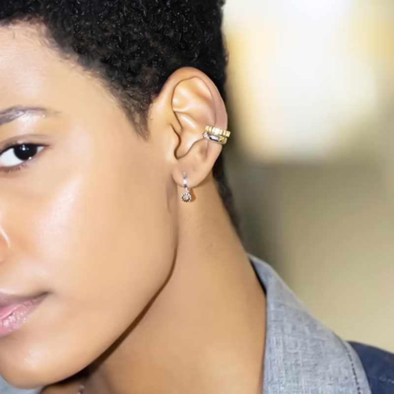 TIME SCREW COGWHEEL EAR CUFF