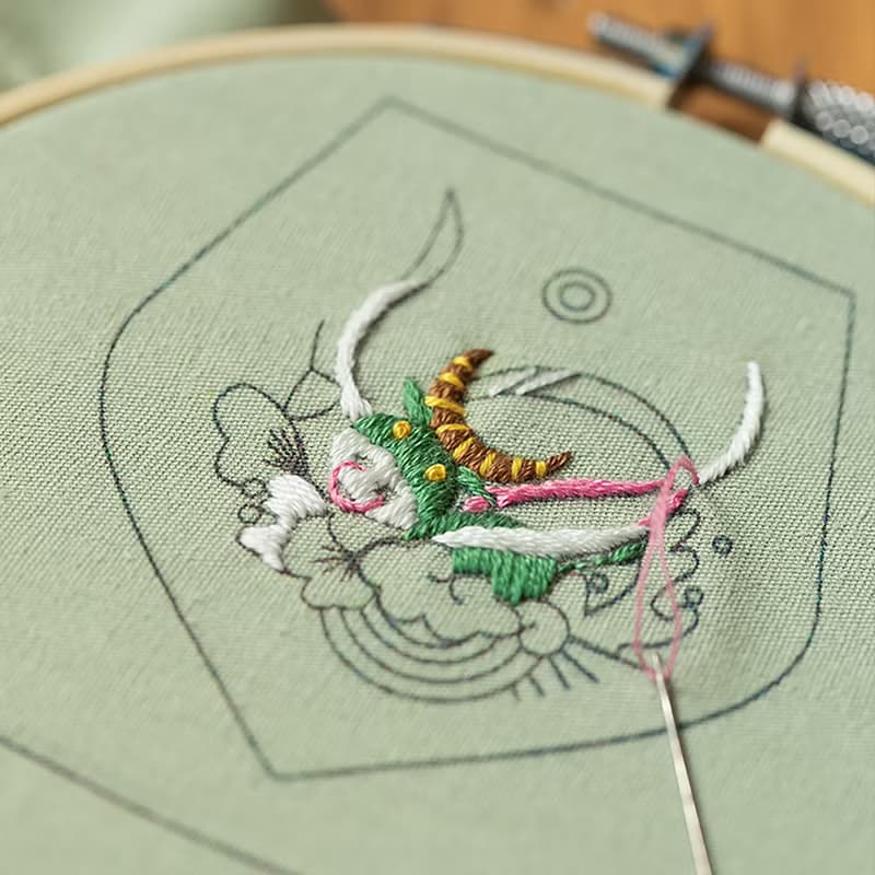 平安符手工刺繡diy資料包自繡初學護身符香囊送朋友