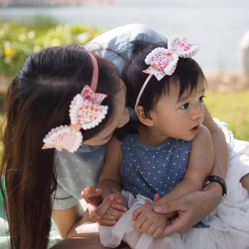 寶寶頭帶 碎花布 田園風 小清新 蝴蝶 兒童頭帶 嬰兒 髮帶 頭飾