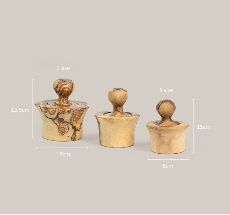 手工橄欖木香料大蒜研磨器