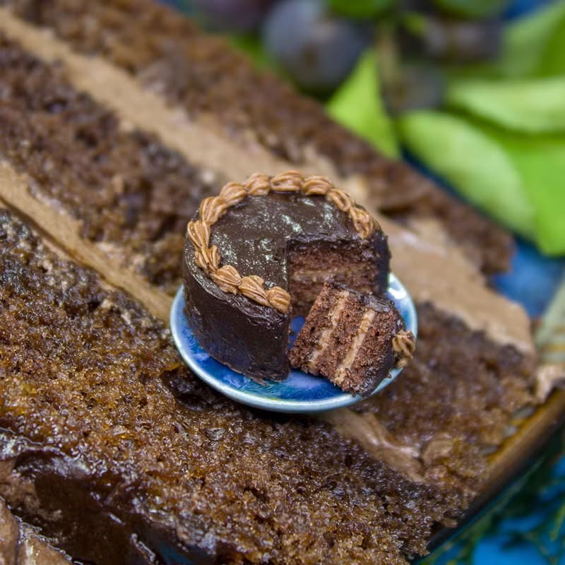 【數位】TUTORIAL Miniature chocolate cake Prague with polymer clay | PDF + video