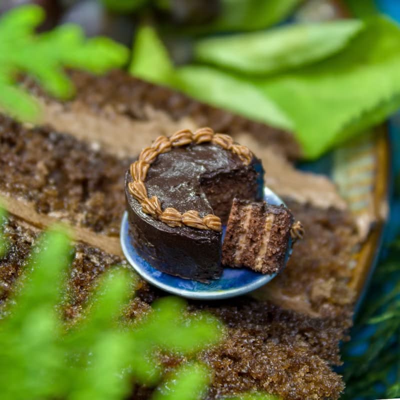 【數位】TUTORIAL Miniature chocolate cake Prague with polymer clay | PDF + video