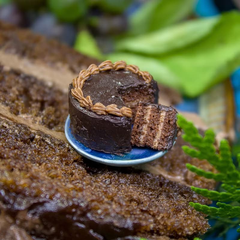 【數位】TUTORIAL Miniature chocolate cake Prague with polymer clay | PDF + video