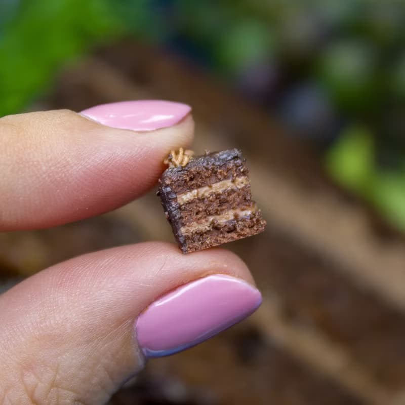 【數位】TUTORIAL Miniature chocolate cake Prague with polymer clay | PDF + video