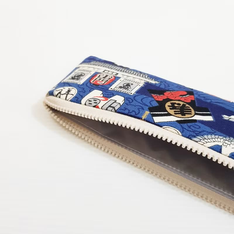 【日式圖騰-藍】 餐具袋 環保 筆袋 刷具袋 交換禮物