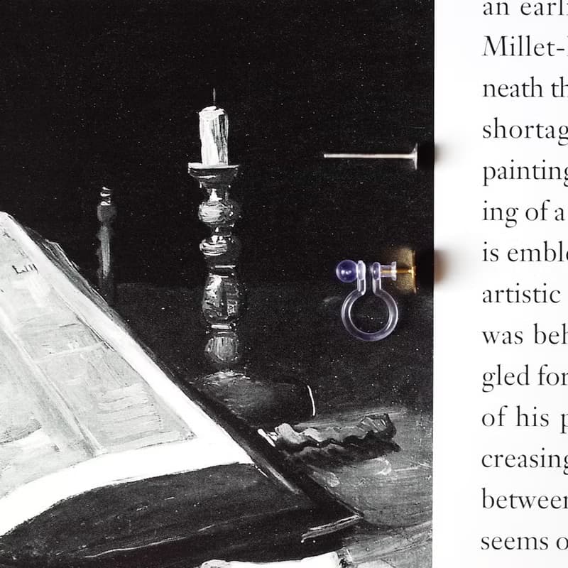 迷你隨手筆記 貼耳耳環 耳夾/耳針