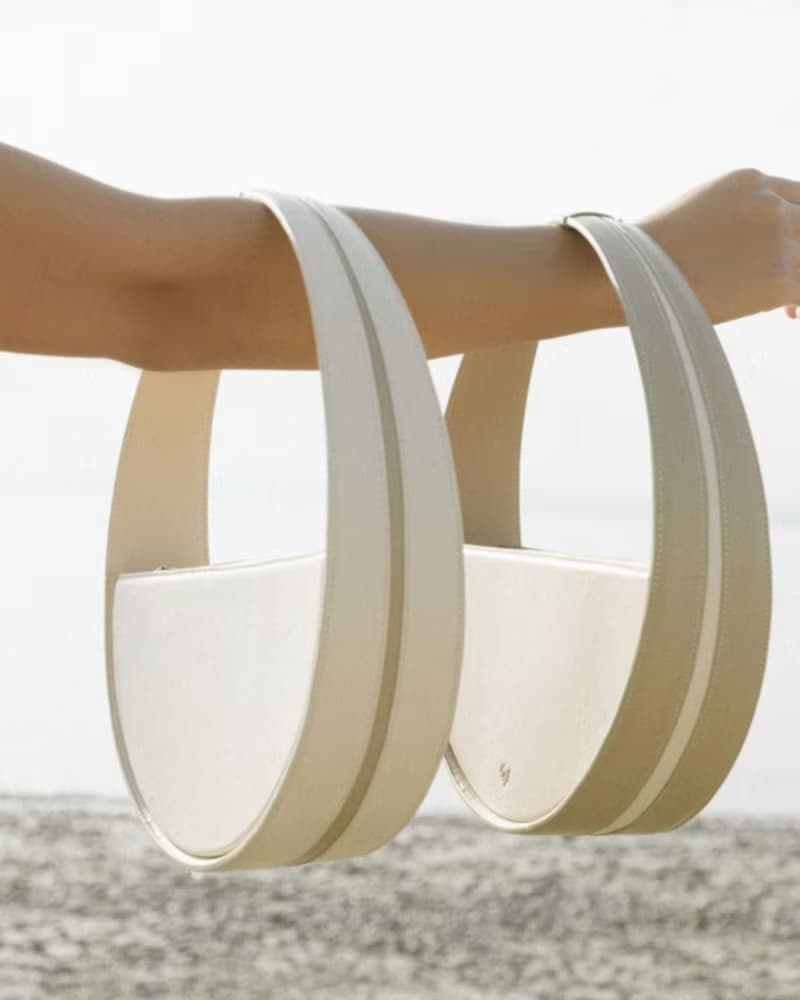 Re One Bag 玉米基純素皮革 手提包 圓包 米色