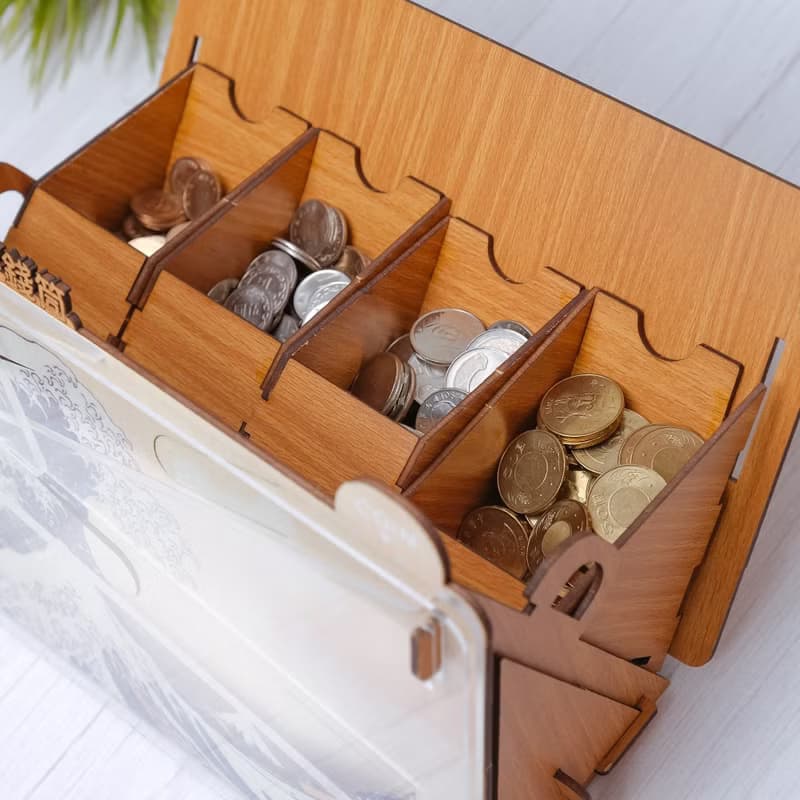 【母親節禮物】WOOD存錢筒 我的存錢筒 名畫、滾動、分盒收