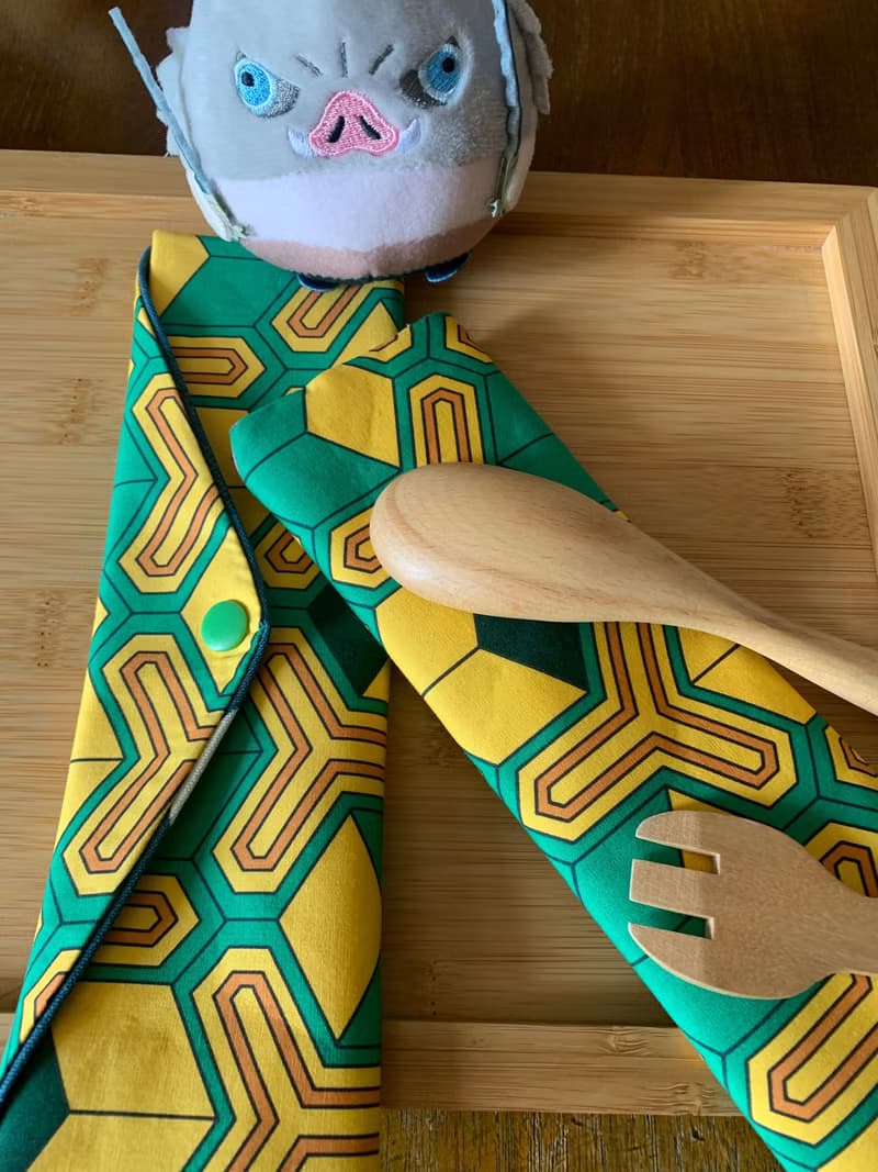 文青風環保純棉筷袋  鬼滅 和服 日本 潮物 收納 手作餐具袋 禮物