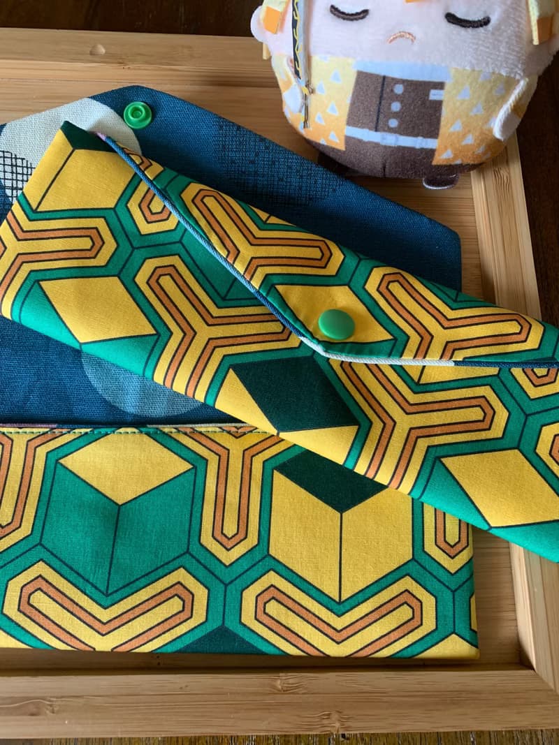 文青風環保純棉筷袋  鬼滅 和服 日本 潮物 收納 手作餐具袋 禮物