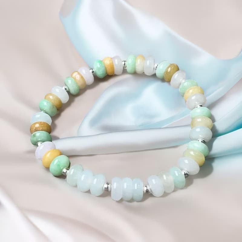 多彩翡翠算盤手珠手鍊 | 天然緬甸玉翡翠A貨 | 送禮