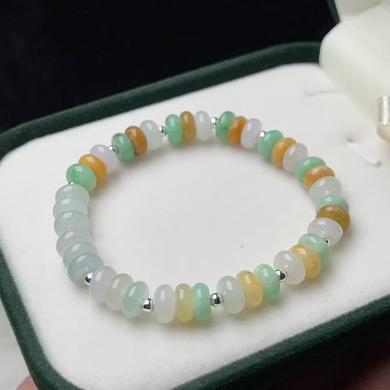 多彩翡翠算盤手珠手鍊 | 天然緬甸玉翡翠A貨 | 送禮