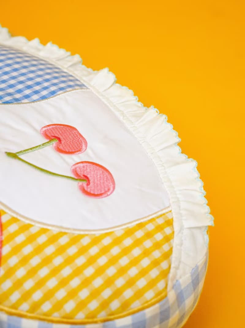 游泳大象 80s復古昭和可愛小象抱枕 刺繡布藝