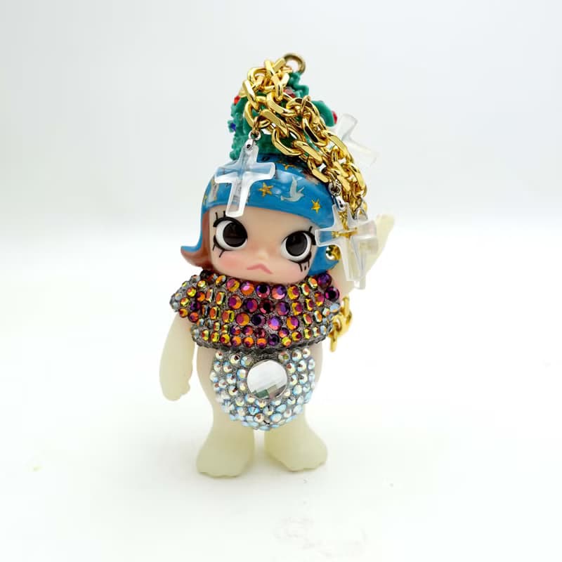 TIMBEE LO手工改裝MOLLY娃娃綴施華洛水晶手袋裝飾掛包包項鍊手鍊