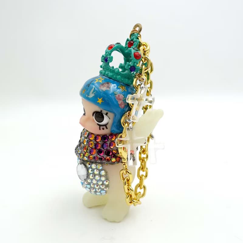 TIMBEE LO手工改裝MOLLY娃娃綴施華洛水晶手袋裝飾掛包包項鍊手鍊