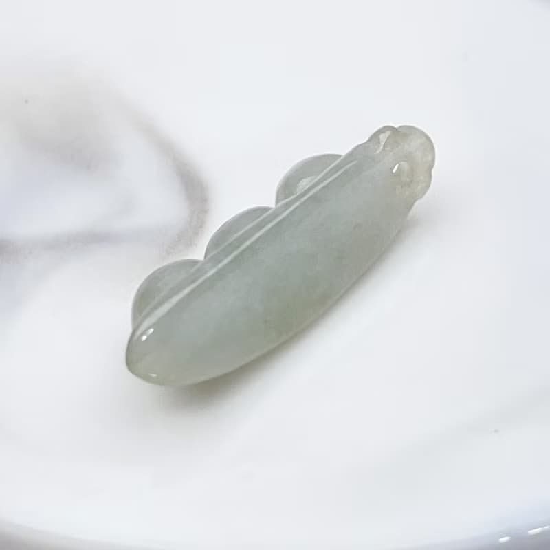 【連中三元】冰種翡翠福豆項鍊 | 天然緬甸玉翡翠A貨 | 送禮