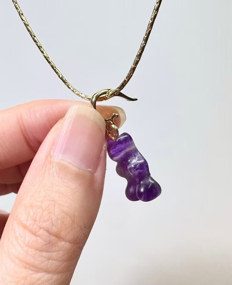 Sweet Bear - 玉髓小熊墜子 項鍊