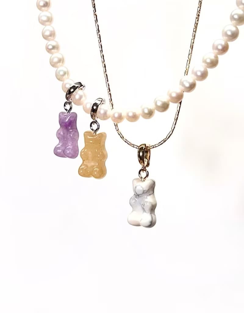 Sweet Bear - 玉髓小熊墜子 項鍊