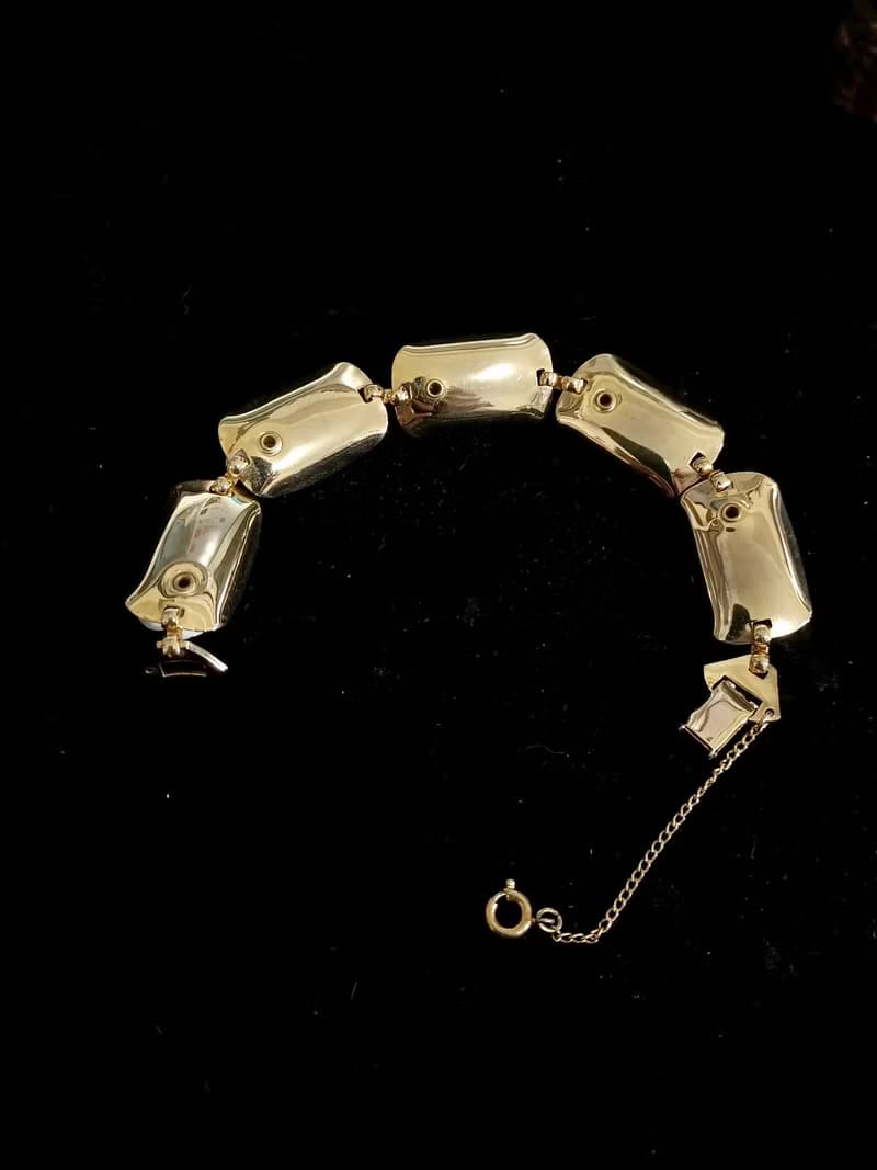 vintage jewelry古典珍品  Alice 琺瑯立體珍珠花卉 手鍊