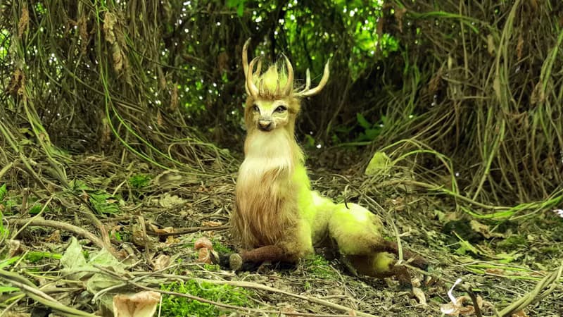Deer fantasy creature. Handmade interior dolls