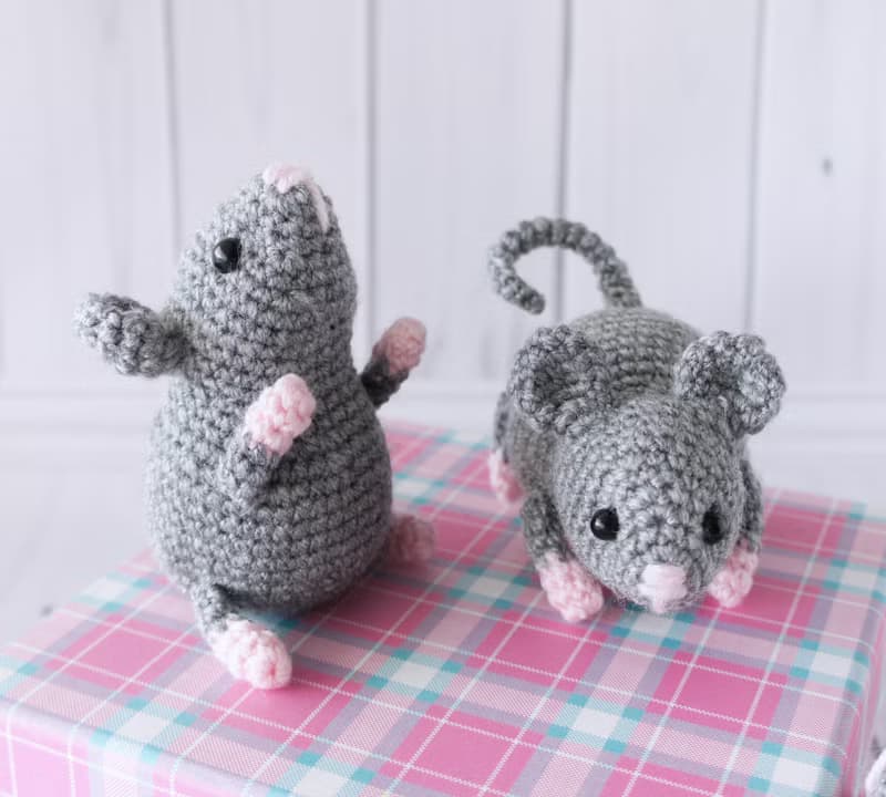 Grey mouse toy for kids, Llittle handmade toy, Stuffed animal toy, Cute mouse