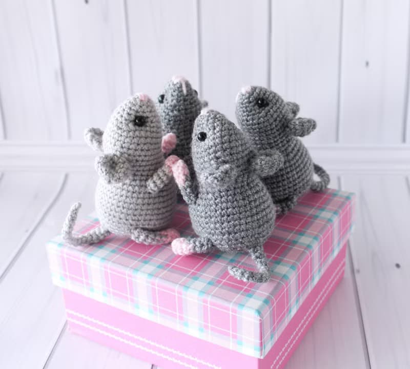 Grey mouse toy for kids, Llittle handmade toy, Stuffed animal toy, Cute mouse