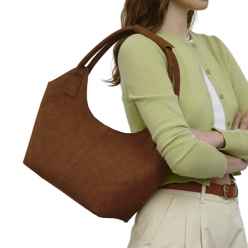 韓國製 MUR Maree 手袋/單肩包/手提袋 (Suede Brown)